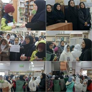 بازدید علمی دانش آموزان به مناسبت هفته ی پژوهش از بخش مرجع کتابخانه